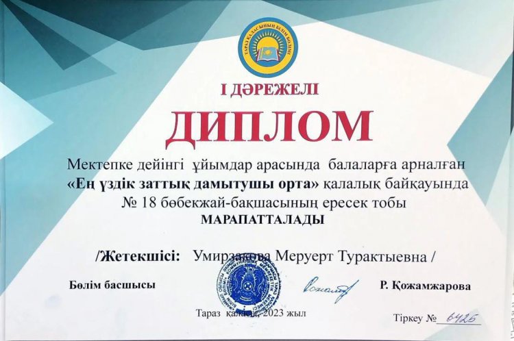 І дәрежелі Диплом